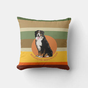 Bernese mountain dog throw pillow