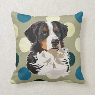 Bernese Mountain Dog Throw Pillow