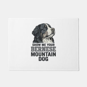 Bernese Mountain Dog Vintage Engraving Shirt Desig Doormat