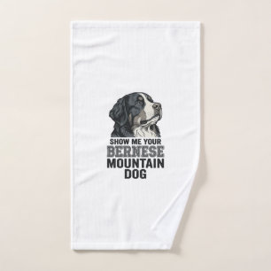 Bernese Mountain Dog Vintage Engraving Shirt Desig Hand Towel