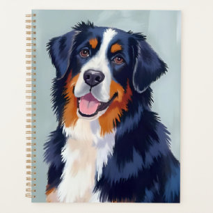 Bernese Mountain Dog   Watercolor Pet Planner