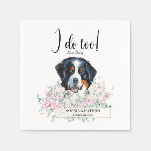 Bernese Mountain Dog Wedding Cocktail Napkins