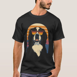 Bernese Mountain Dog With Sunglasses Hawaiian T-Shirt