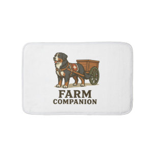 Bernese Mountain Dog Working Farm Companion Bath Mat