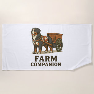 Bernese Mountain Dog Working Farm Companion Beach Towel
