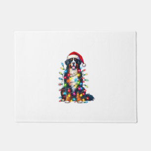 Bernese Mountain Dog x Christmas Lights  Doormat