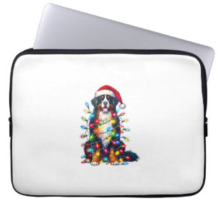 Bernese Mountain Dog x Christmas Lights Laptop Sleeve