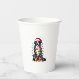Bernese Mountain Dog x Christmas Lights  Paper Cups