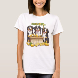Bernese Mountain Dogs Running A Lemonade Stand T-Shirt