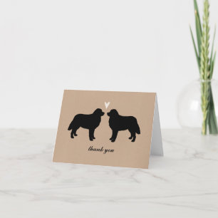 Bernese Mountain Dogs Wedding Thank You Card