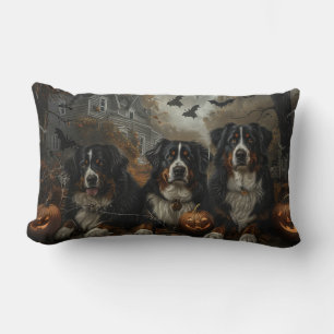 Bernese Mountain Halloween Night Doggy Delight Lumbar Pillow