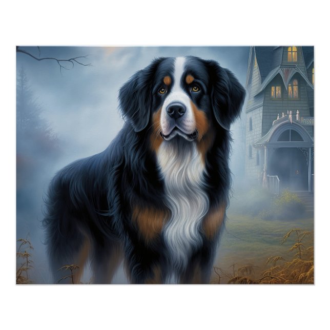 Bernese Mountain Halloween Scary Poster (Front)