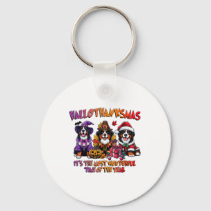 Bernese Mountain Halloween Thanksgiving Christmas  Keychain
