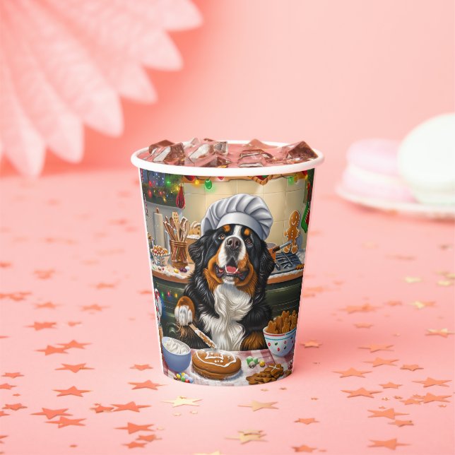 Bernese Mountain Holiday Baking: Festive Christmas Paper Cups (Insitu)