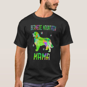 Bernese Mountain Mama Colourful Dog Mom T-Shirt