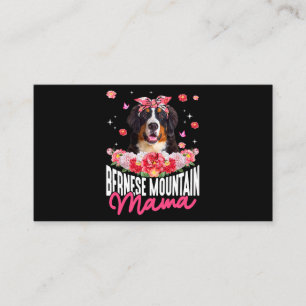 Bernese Mountain Mama Flower Bandana Dog Lover Mot Business Card