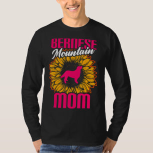 Bernese Mountain Mom Bernese Dog Sunflowers T-Shirt