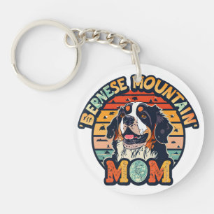 Bernese Mountain Mom: Where Love and Style Collide Keychain