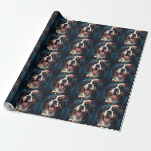 Bernese Mountain New Year Wrapping Paper