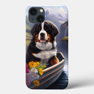 Bernese Mountain on a Paddle: A Scenic Adventure iPhone 13 Case