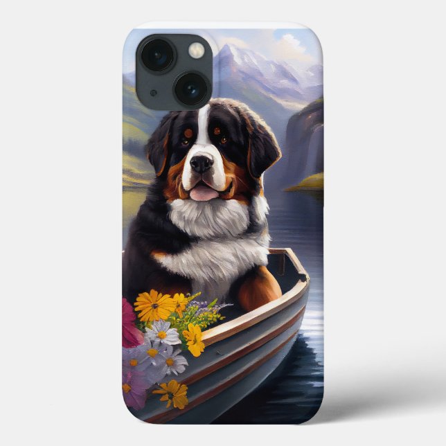 Bernese Mountain on a Paddle: A Scenic Adventure Case-Mate iPhone Case (Back)