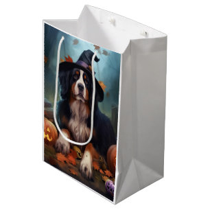 Bernese Mountain Pumpkins Halloween Scary Medium Gift Bag