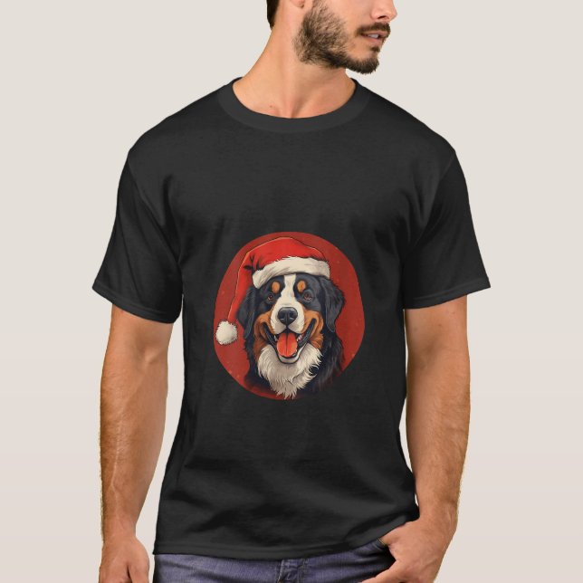 Bernese Mountain Xmas Mom Dad Berner Dog Lovers Ch T-Shirt (Front)