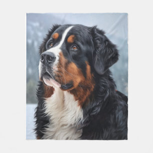 Bernese Mountan Dog Fleece Blanket