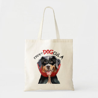 Bernese Mountiain Vampire Dog Trick or Treat Tote Bag