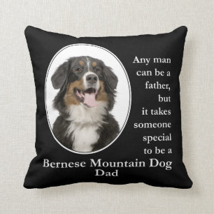 Bernese Mt. Dog Dad Throw Pillow