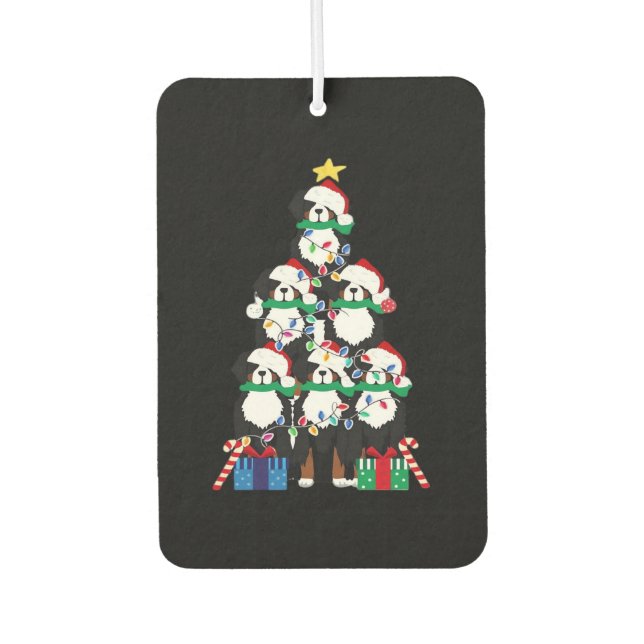 Bernese Mt Dog Puppy Christmas Tree Classic T-Shir Air Freshener (Front)