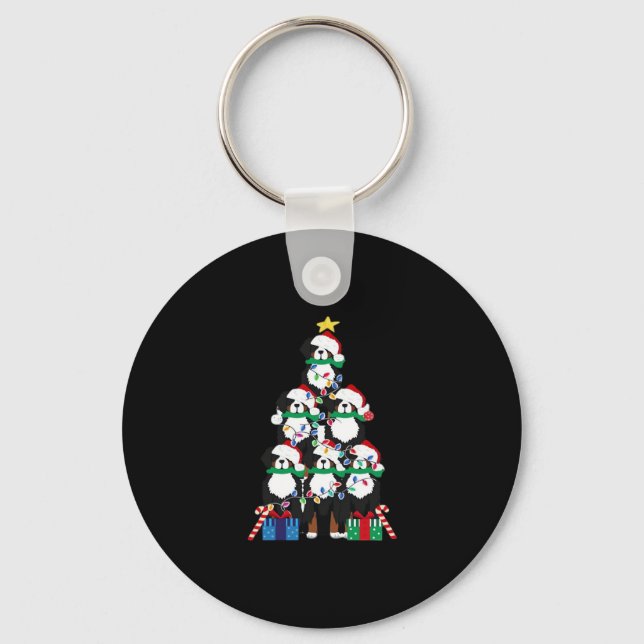 Bernese Mt Dog Puppy Christmas Tree Classic T-Shir Keychain (Front)