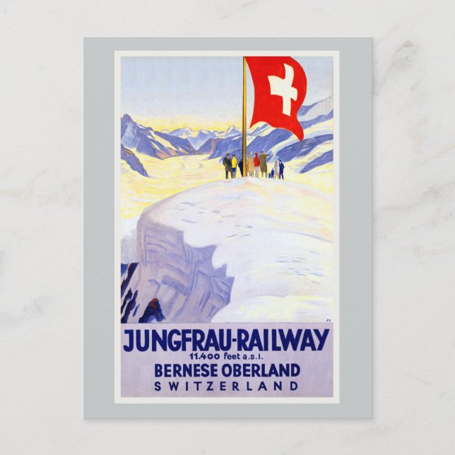 Bernese Oberland Switzerland Vintage Travel Postcard (Front)