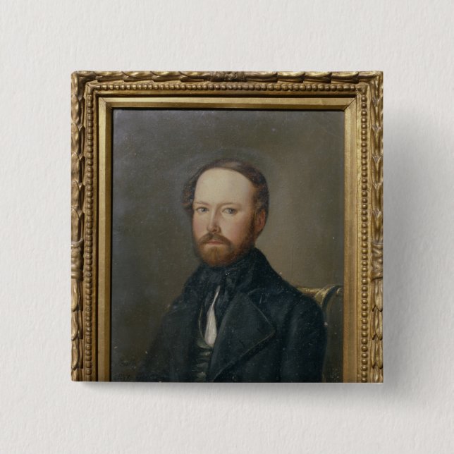 Bernhard of Bismarck, 1844 2 Inch Square Button (Front)