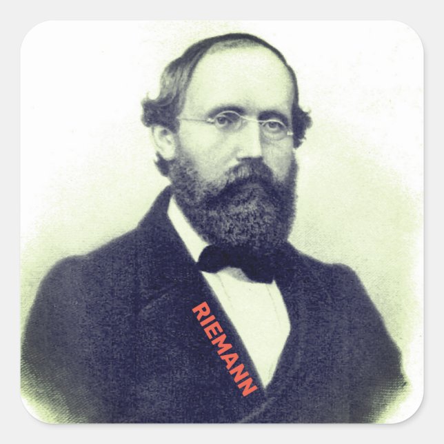 Bernhard Riemann Square Sticker (Front)