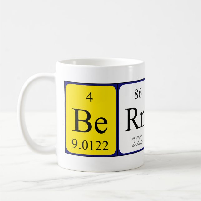 Bernice nom de table périodique mug (Gauche)