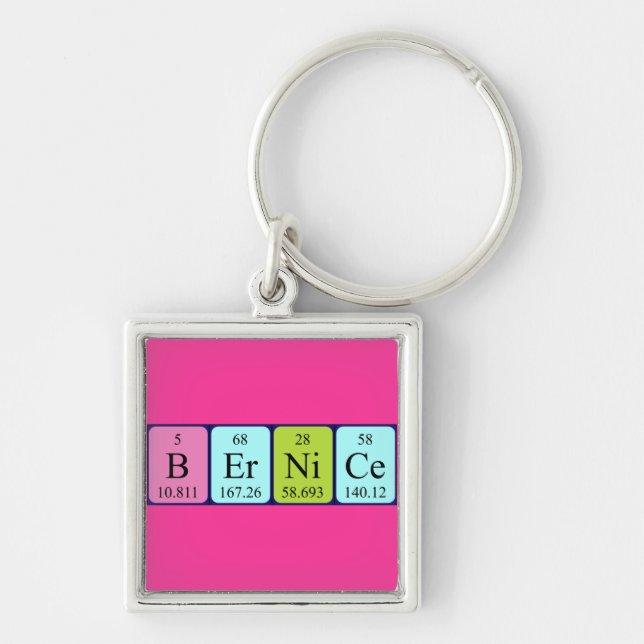 Bernice periodic table name keyring (Front)