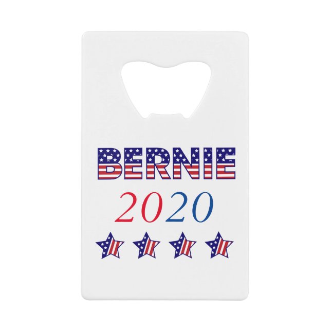 Bernie 2020 USA Credit Card Bottle Opener (Front)