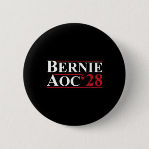 Bernie Aoc 2028 Bernie Sanders Alexandria Cortez P 2 Inch Round Button