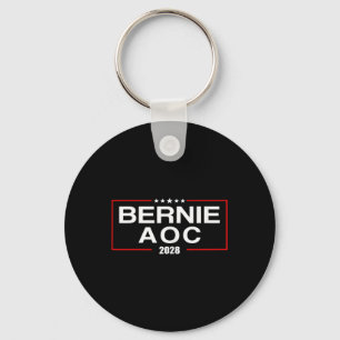 Bernie Aoc 2028 Bernie Sanders Alexandria Cortez P Keychain