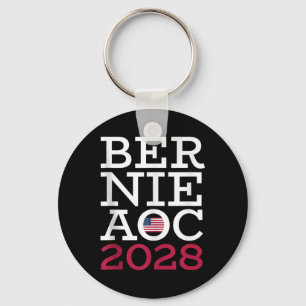 Bernie Aoc 2028 Campaign - Fight Oligarchy Patriot Keychain