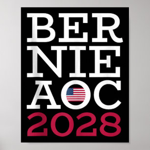 Bernie Aoc 2028 Campaign - Fight Oligarchy Patriot Poster