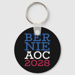 Bernie Aoc 2028 Campaign - Patriotic Fight Oligarc Keychain