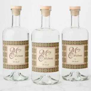 Bernie Christmas Liquor Bottle Label