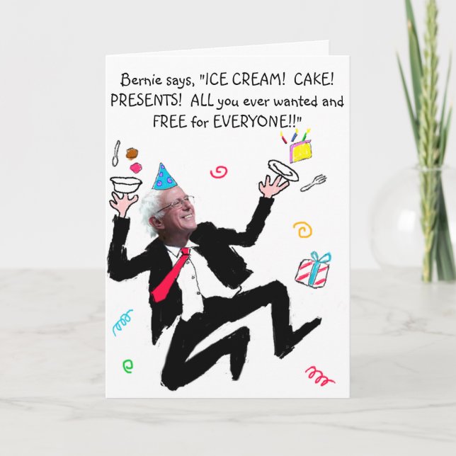 Bernie Free-For-All Birthday Card (Front)