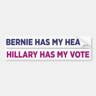 Bernie has my heart, Hillary has my vote sticker
