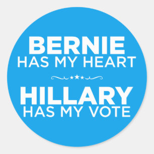 Bernie has my heart, Hillary has my vote sticker