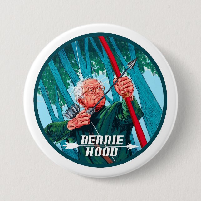 Bernie Hood 3 Inch Round Button (Front)