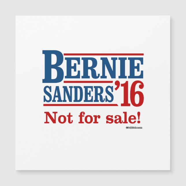 Bernie Sanders 16 - Not for sale (Front)