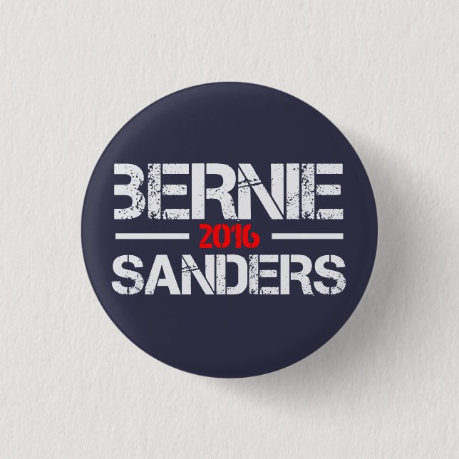 Bernie Sanders 2016 1 Inch Round Button (Front)